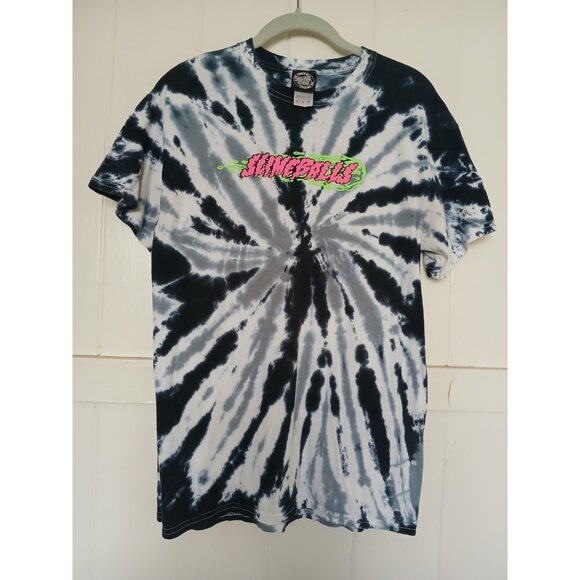 Santa Cruz T Shirt Slime Balls Graphic 2-sided Tie Dye Mens M Black White - Picture 2 of 14